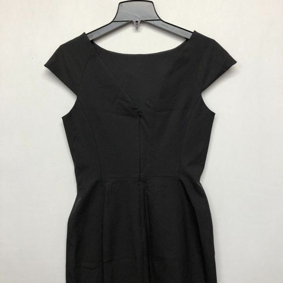 Banana Republic Women Cap Sleeve Sheath Dress Size 10 Cotton Blend Black B211 -3 - Picture 13 of 14